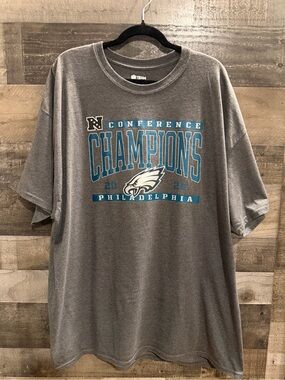 NFL Philadelphia Eagles Gray & Teal Conference Champions Tee